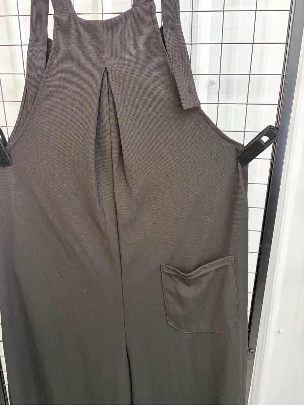 HALARA Black Wide-Leg Bib Jumpsuit with Pockets Medium Petite NWT - Picture 8 of 8